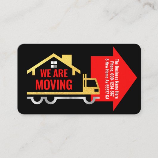 私たちは会社の通知を移動している 名刺 (正面)