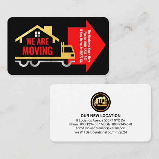 私たちは会社の通知を移動している 名刺 (正面/裏面)