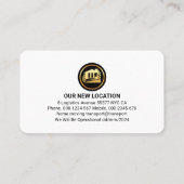 私たちは会社の通知を移動している 名刺 (裏面)