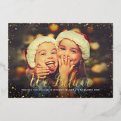 私たちは信じています | ゴールドグリッツ写真オーバーレイ 箔シーズンカード (正面)