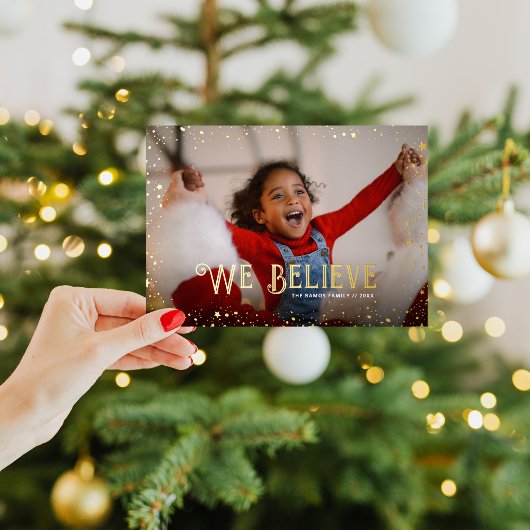 私たちは信じている | ゴールドグリッツ写真オーバーレイ 箔シーズンカード
