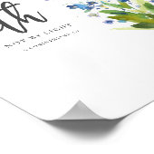 私たちは信仰によって生きるために青いフローラ聖書の節 ポスター (角)