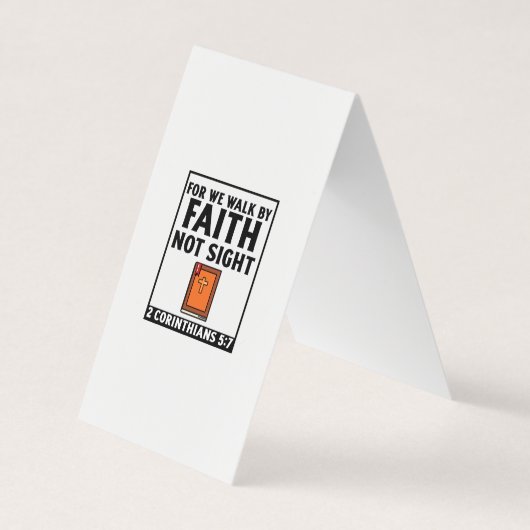 私たちは信仰の信仰を持って歩くためのバイ 名刺 (正面)