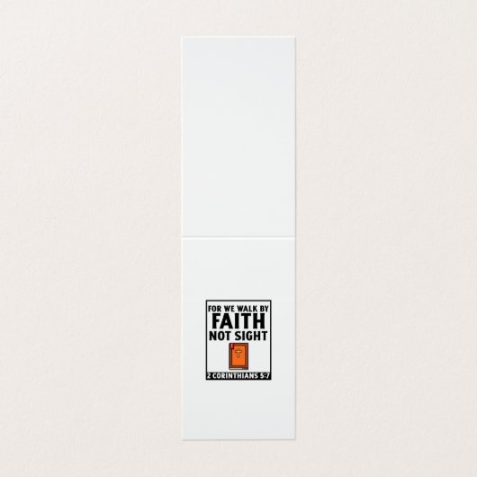 私たちは信仰の信仰を持って歩くためのバイ 名刺 (外部フラット)
