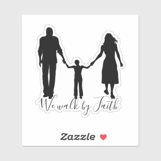 私たちは信仰の家庭のカスタム シール (シート)