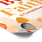 私たちは信仰ボホクリスチャンウォールアートプリント ポスター (角)