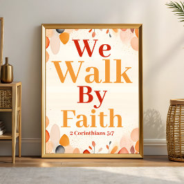私たちは信仰ボホクリスチャンウォールアートプリント ポスター