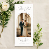 私たちは優雅なアーチの写真を撮ります 古いお金ウェディング セーブザデート