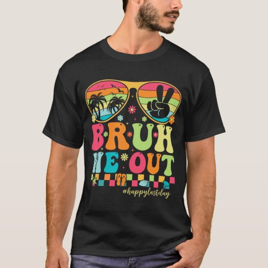 私たちは先生幸せな学校の最後の日Groovy Tシャツ (正面)