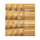 私たちは全てのキリン・サファリ・ハクナマタを持っているかもしれない ノートパッド (正面)