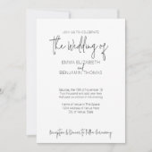 私たちは全てを一つのBWで行う – QR - 4枚の写真結婚- 招待状 (正面)