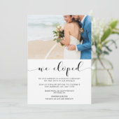 私たちは内緒で結婚しました エレガントなモノクロ写真のお知らせ 招待状 (スタンド正面)