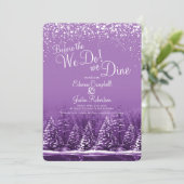 私たちは冬の結婚式の木を行う前に紫の湖 招待状 (スタンド正面)