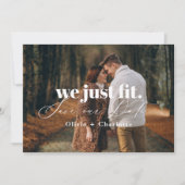 私たちは単にミニマルおもしろい救カップルの写真に合わせる セーブザデート (正面)