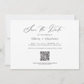 私たちは単にミニマルおもしろい救カップルの写真に合わせる セーブザデート (裏面)