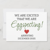 私たちは卵の妊娠が興奮している 案内状 (正面)