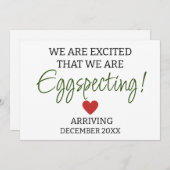 私たちは卵の妊娠が興奮している 案内状 (正面/裏面)