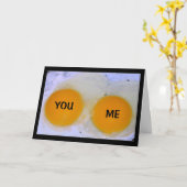 私たちは卵形のカップルを可愛くします！ カード (黄色い花)