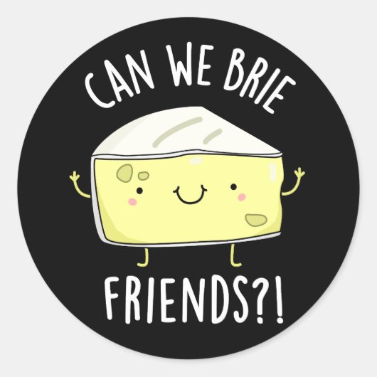 私たちは友達チーズパおもしろいンダークBG ラウンドシール (正面)