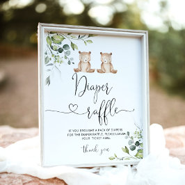 私たちは双子のおむつラッフルを真摯に待つことができる ポスター