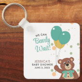 私たちは可愛い名前をカスタムするを待つことができ男女兼用る キーホルダー (正面)