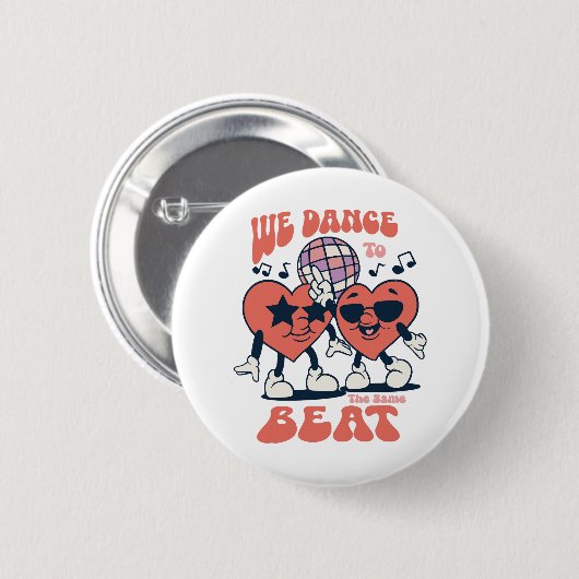 私たちは同じビートで踊る 缶バッジ (正面&裏面)