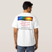 私たちは同じ空の下に生きている... Tシャツ (裏面フル)
