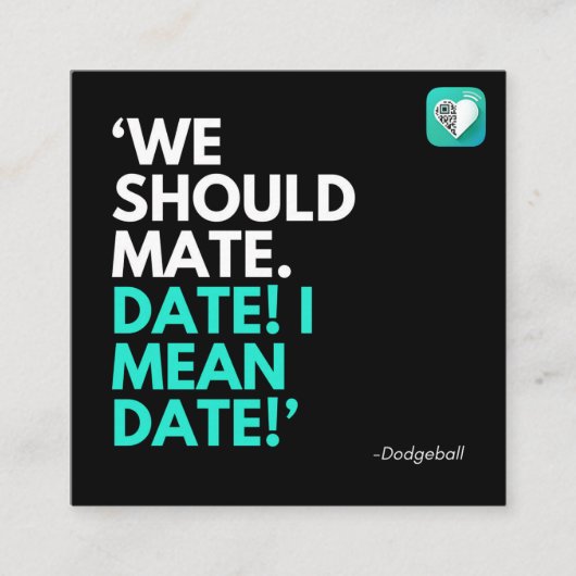 私たちは同類するべきだ スクエア名刺 (正面)