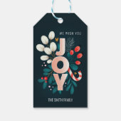 私たちは喜び、クリスマスキャンディーケーン&葉 ギフトタグ (裏面)