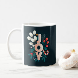 私たちは喜び、クリスマスキャンディーケーン&葉 コーヒーマグカップ