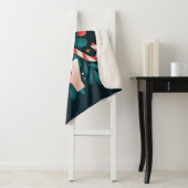 私たちは喜び、クリスマスキャンディーケーン&葉 シェルパブランケット (インサイチュ)