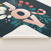 私たちは喜び、クリスマスキャンディーケーン&葉 シェルパブランケット (3/4)