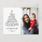 私たちは喜ぶクリスマスおもしろいフェスティバル写真 ポストカード (正面)