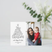 私たちは喜ぶクリスマスおもしろいフェスティバル写真 ポストカード (スタンド正面)