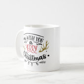 私たちは喜ぶクリスマスのコーヒーマグを願う – クラシック コーヒーマグカップ (正面左)