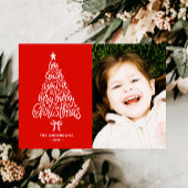 私たちは喜ぶクリスマスツリーの名前と写真 シーズンカード
