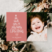 私たちは喜ぶクリスマスツリーの名前と写真 シーズンカード