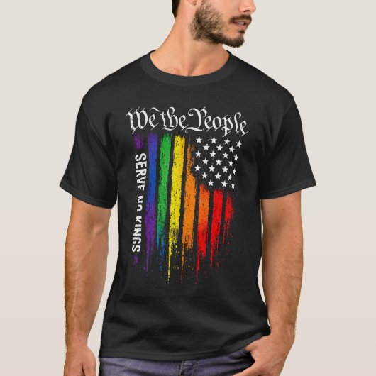 私たちは国民プライドフラッグTシャツ Tシャツ (正面)