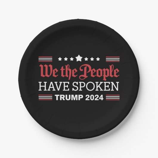 私たちは声を上げました トランプ 2024 ペーパープレート (正面)