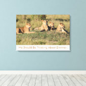 私たちは夕食考えるに行くべきだ。 キャンバスプリント (インサイチュ (ウッドフロア))