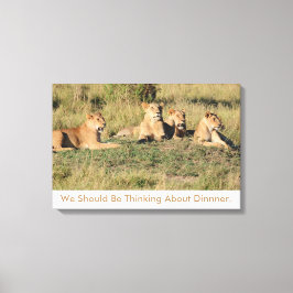 私たちは夕食考えるに行くべきだ。 キャンバスプリント