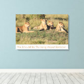 私たちは夕食考えるに行くべきだ。 キャンバスプリント (インサイチュ (ウッドフロア))