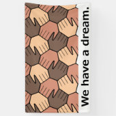 私たちは夢を持っている。 横断幕 (縦)