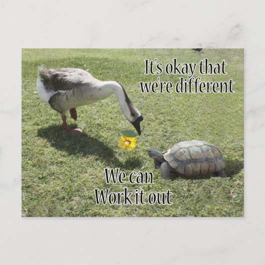 私たちは大丈夫だ違うよ、私たちは解決できる ポストカード (正面)