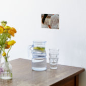 私たちは大好きだ |文字金ゴールドハート写真 箔ポスター (レイダウン (キッチン))