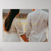 私たちは大好きだ |文字金ゴールドハート写真 箔ポスター (正面)