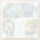 私たちは大好きよグランドパグランドキッズ写真コラージュ ガラスコースター (裏面)