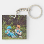 私たちは大好きよグランドパグランドキッズ写真コラージュ キーホルダー (裏面)