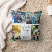 私たちは大好きよグランドパグランドキッズ写真コラージュ クッション (ブランケット)
