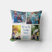 私たちは大好きよグランドパグランドキッズ写真コラージュ クッション (正面)